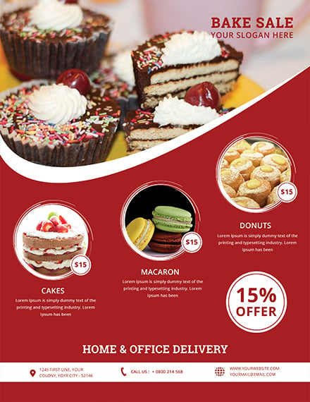 free printable bake sale flyer template 1x