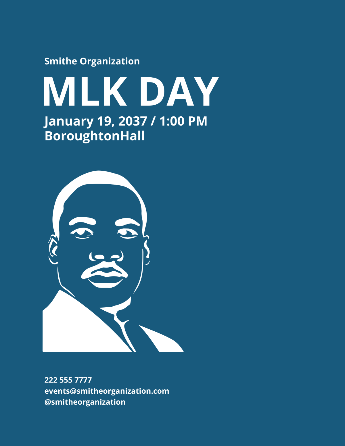 MLK Day Service Flyer Template - Edit Online & Download