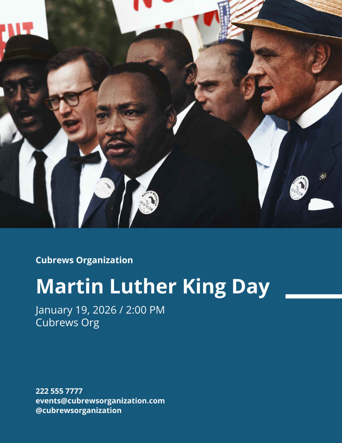 Martin Luther King Day Event Flyer Template - Edit Online & Download