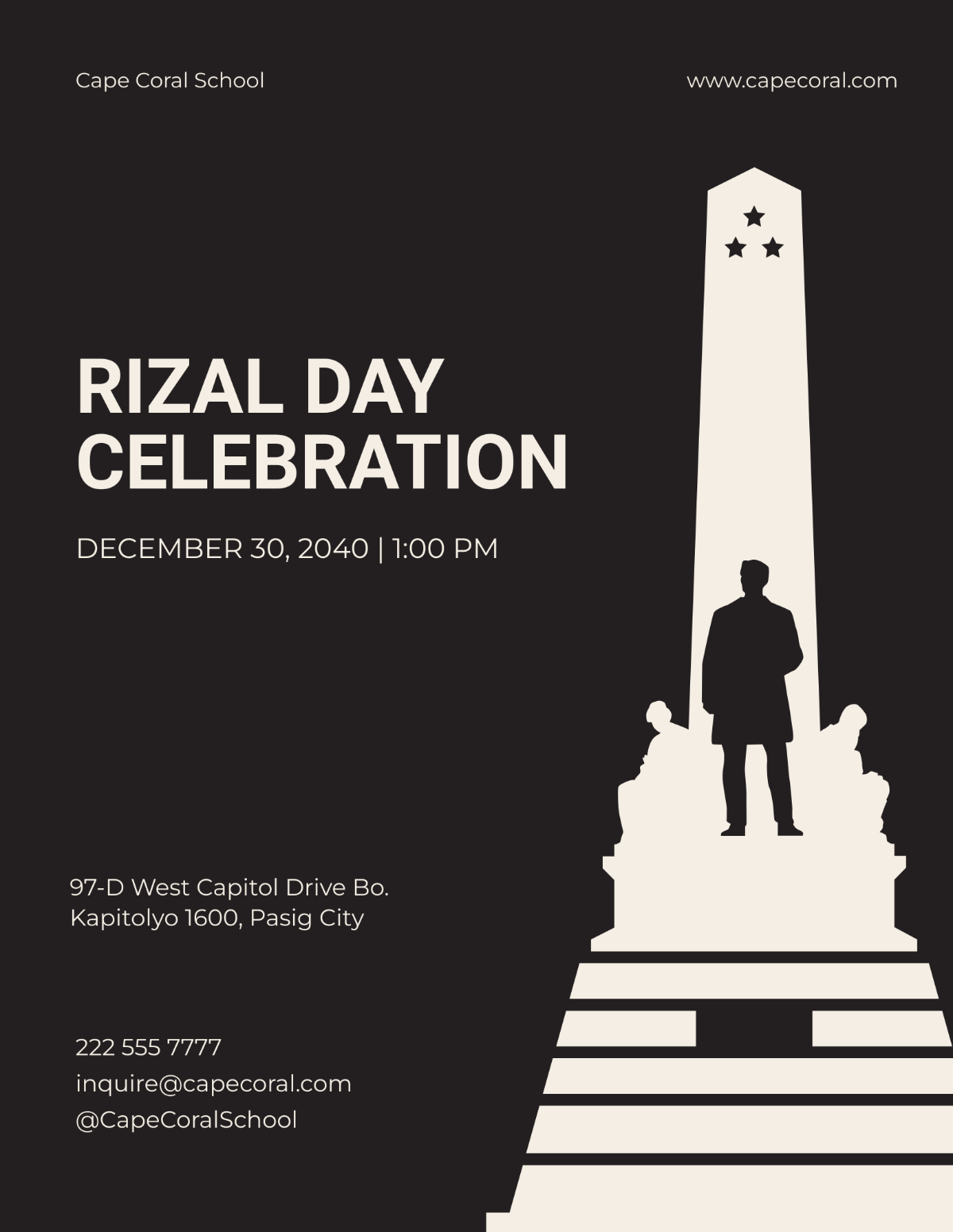 Rizal Day Flyer Template - Edit Online & Download