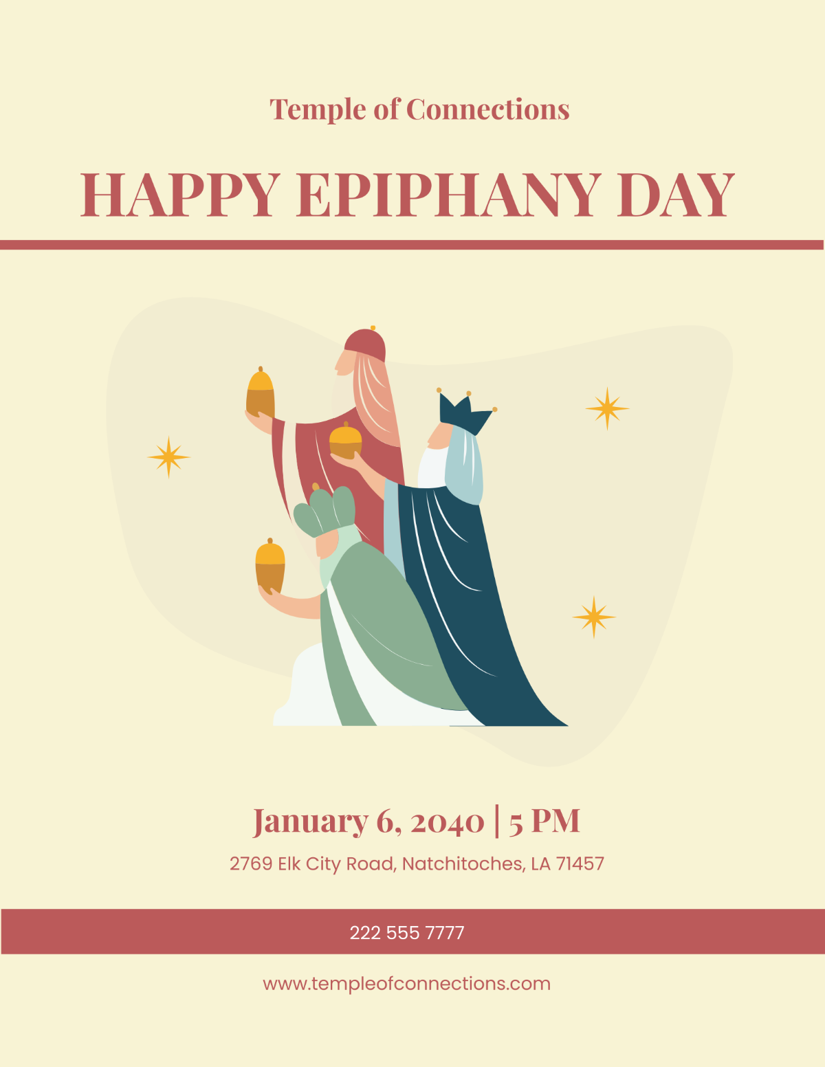 Happy Epiphany Day Flyer Template - Edit Online & Download