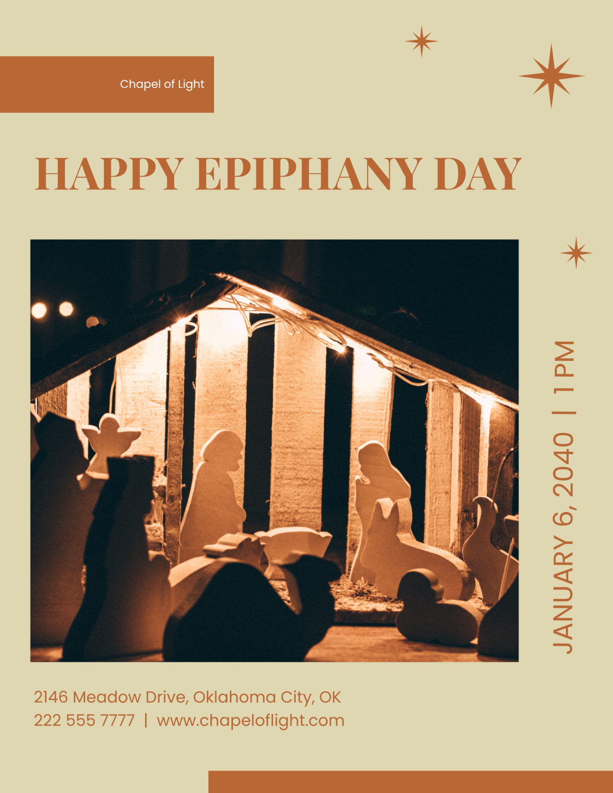 Epiphany Day Flyer Template - Edit Online & Download