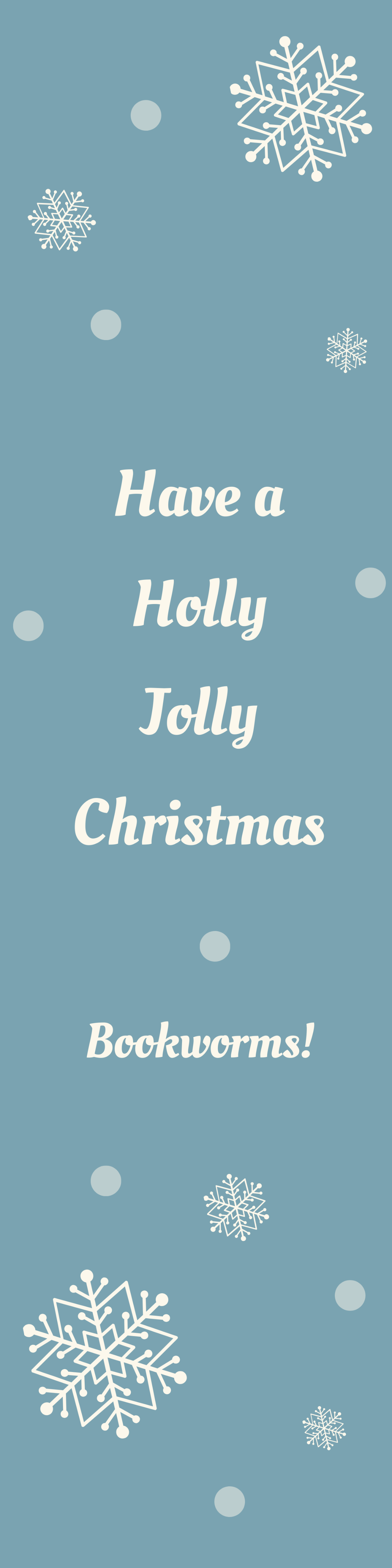 Free Snowflake Christmas Bookmark Template