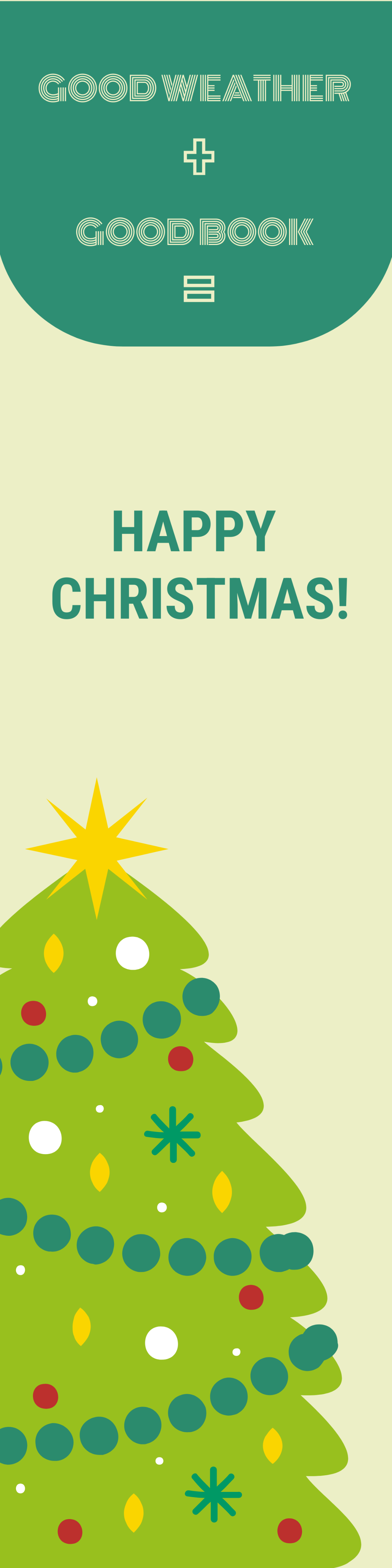 Free Christmas Tree Bookmark Template