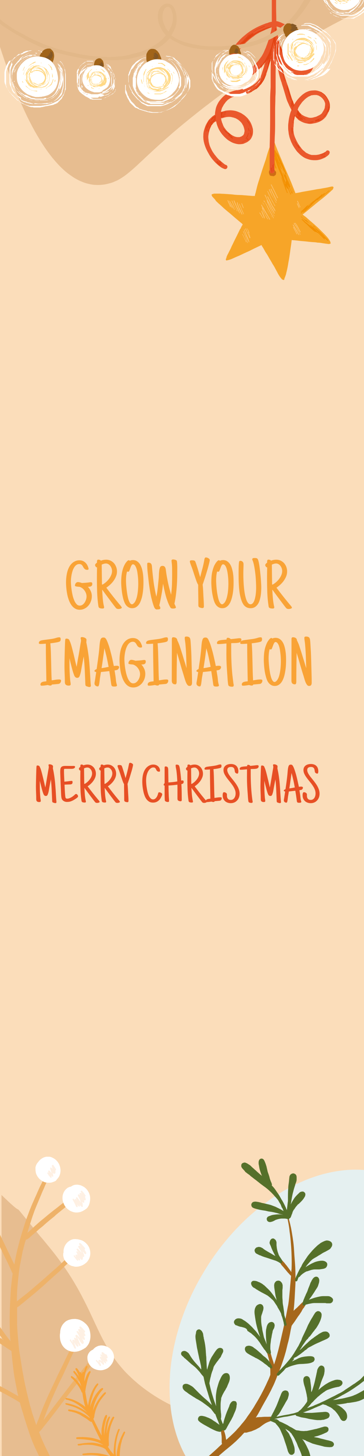 Free Christmas Bookmark for Kids Template