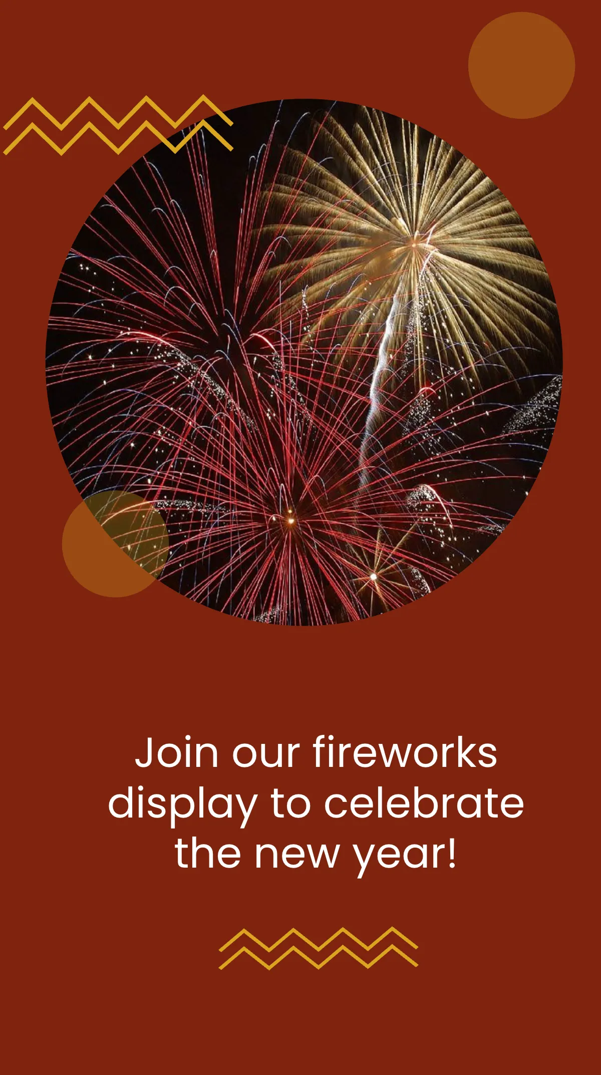 Free New Year Fireworks Show Instagram Story Template to Edit Online
