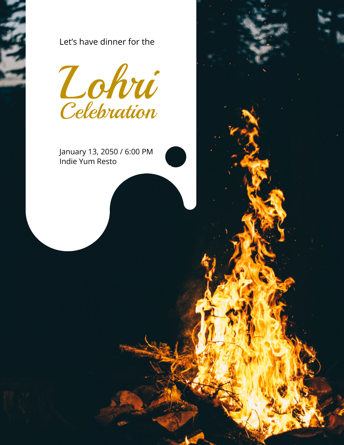 Lohri Event Flyer Template