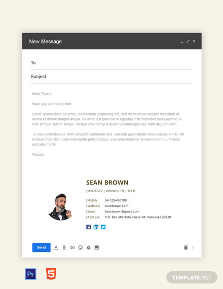 Free Manager Email Signature Template