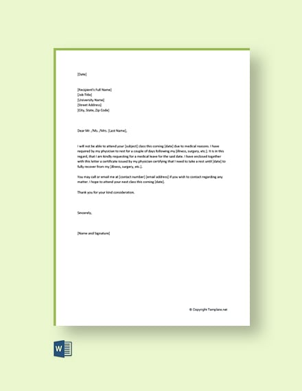 34+ FREE Leave Letter Templates - PDF | Word (DOC ...