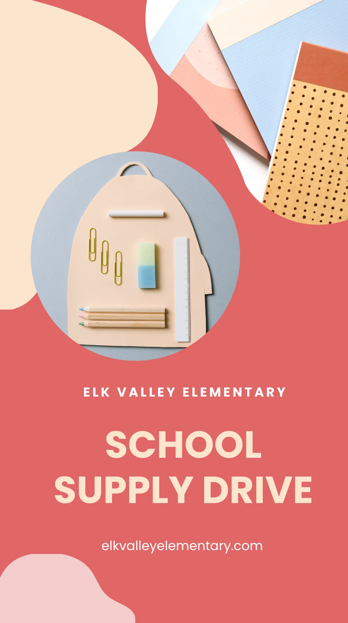Free School Supply Drive Instagram Story Template to Edit Online