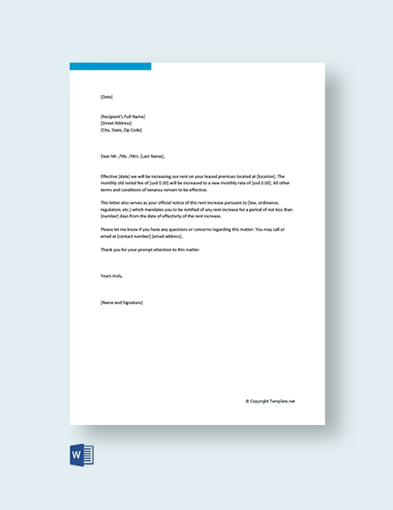 FREE Rent Payment Acknowledgment Letter Template - Word | Google Docs ...