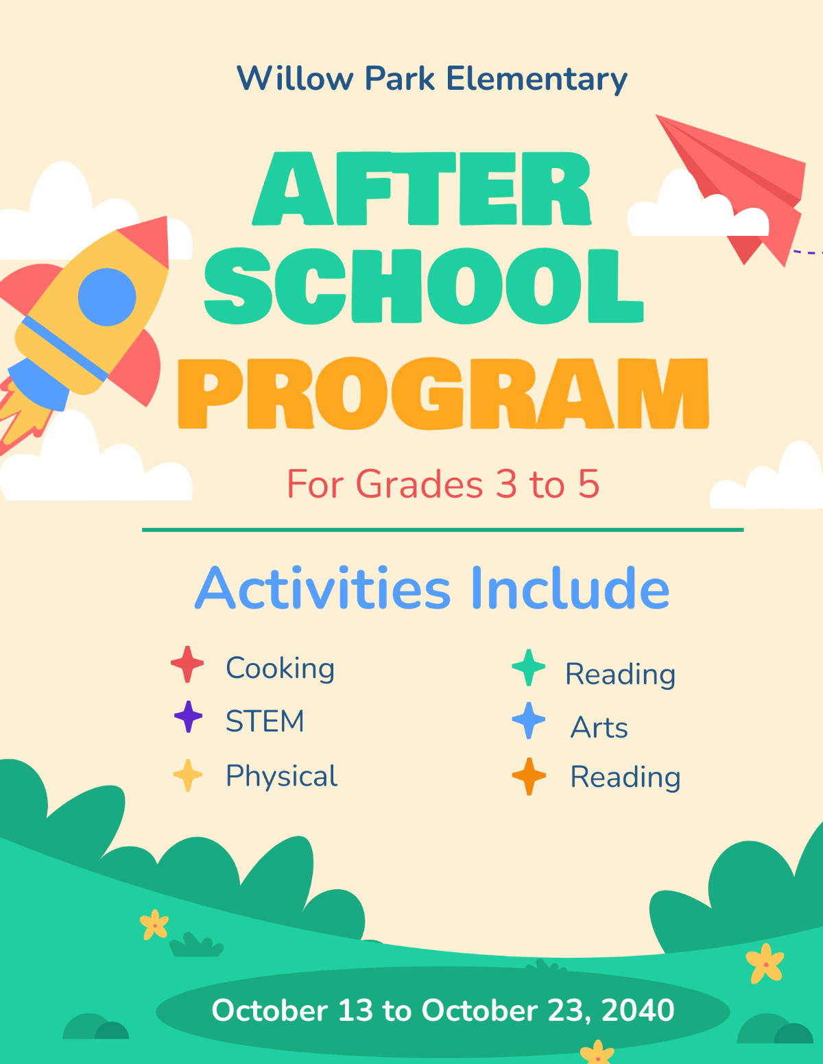 Free After School Program Flyer Template