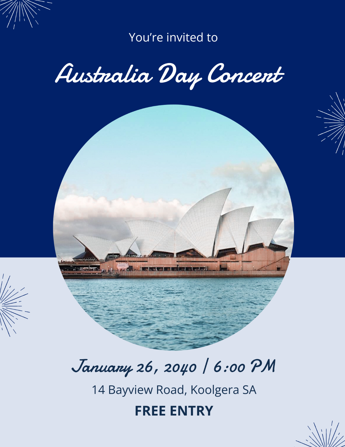 Australia Day Event Flyer Template - Edit Online & Download