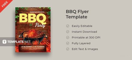 Free Summer Party BBQ Flyer Template in Adobe Photoshop, Illustrator ...