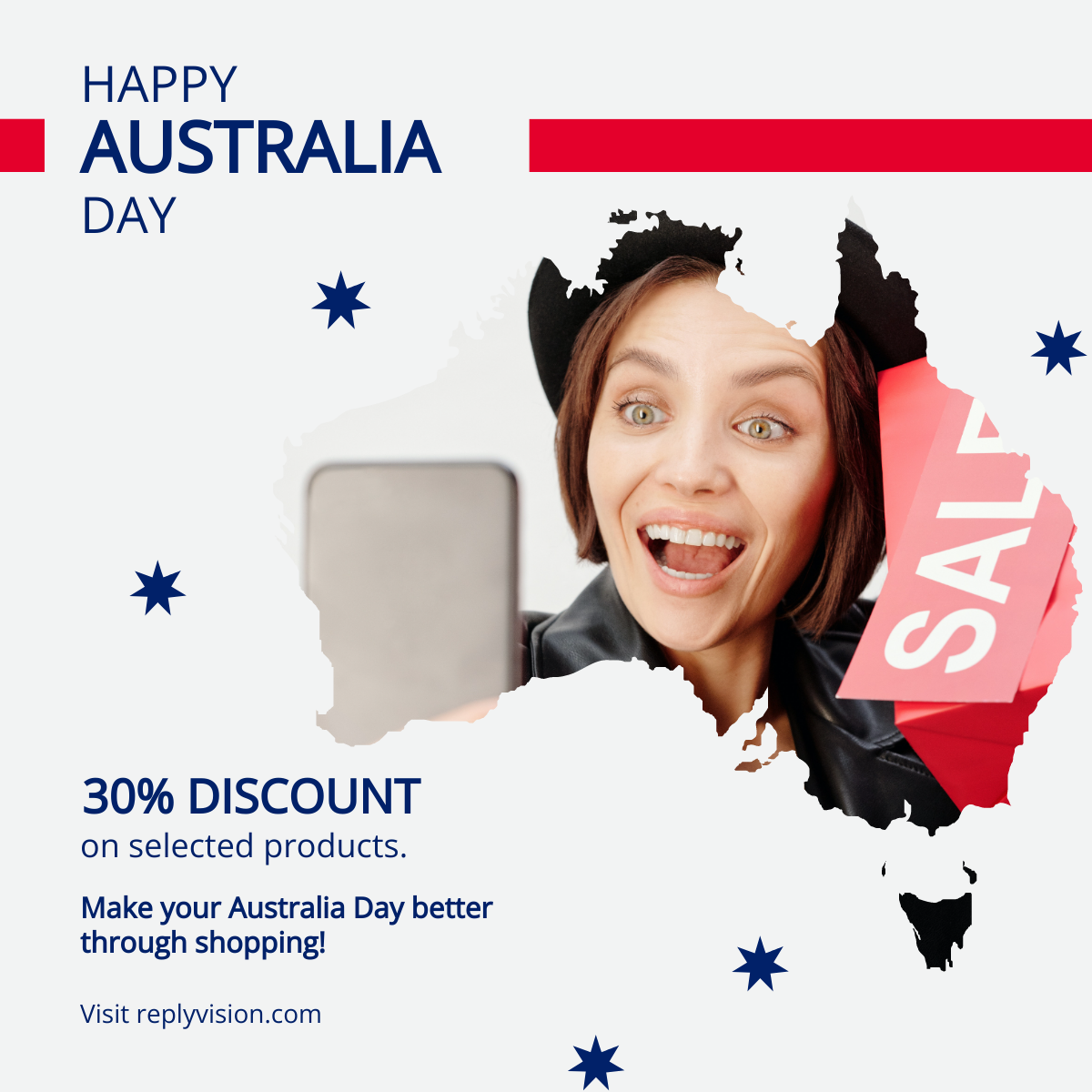 Happy Australia Day Linkedin Post Template