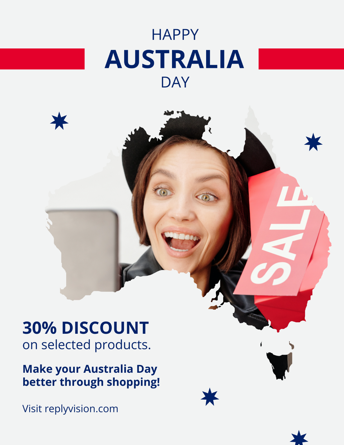 Happy Australia Day Flyer Template - Edit Online & Download