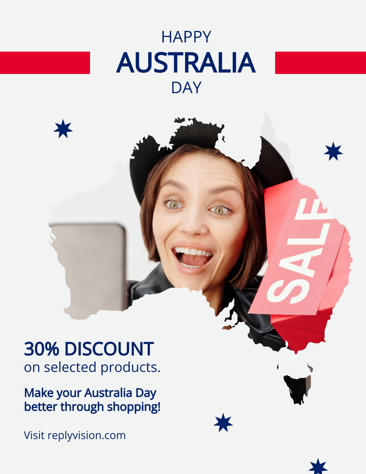 Free Happy Australia Day Flyer Template