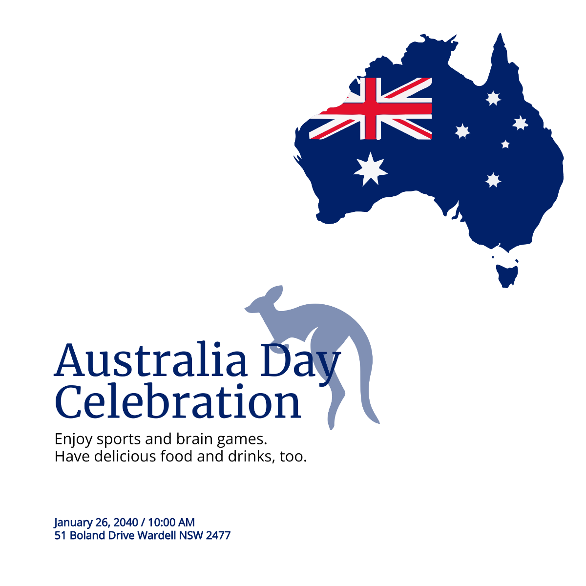 Free Australia Day Celebration Instagram Post Template