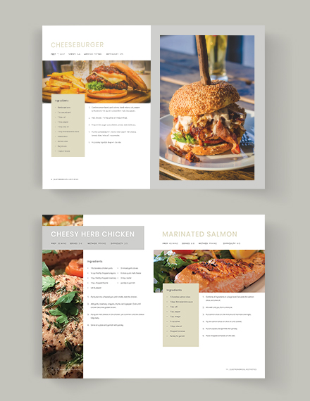 Printable Photo Cookbook Template