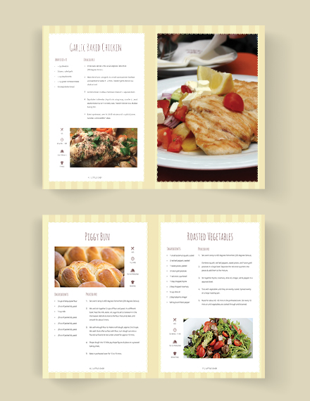 Recipe Book or Cookbook Template Design By afsar15