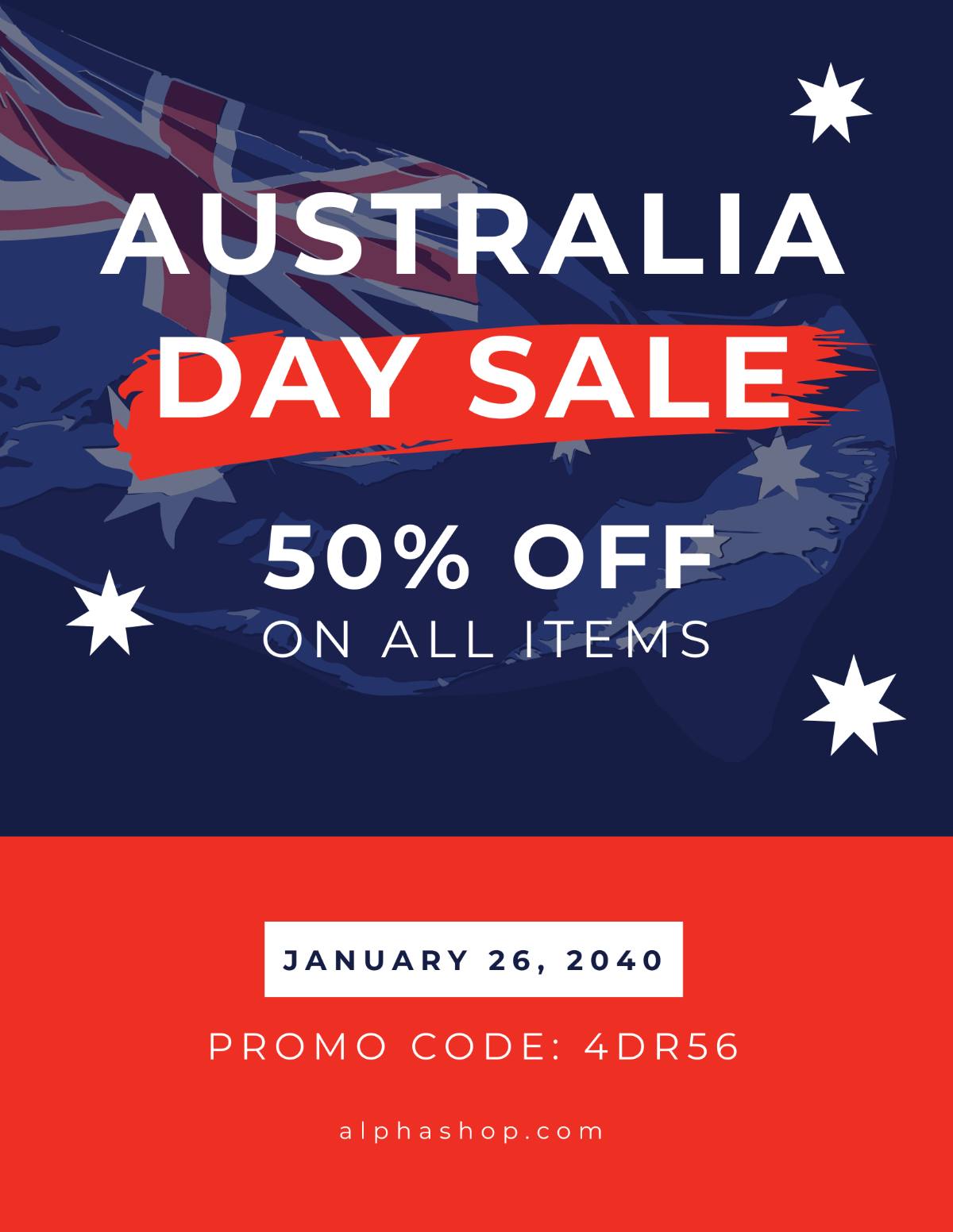 Australia Day Sale Promotion Flyer