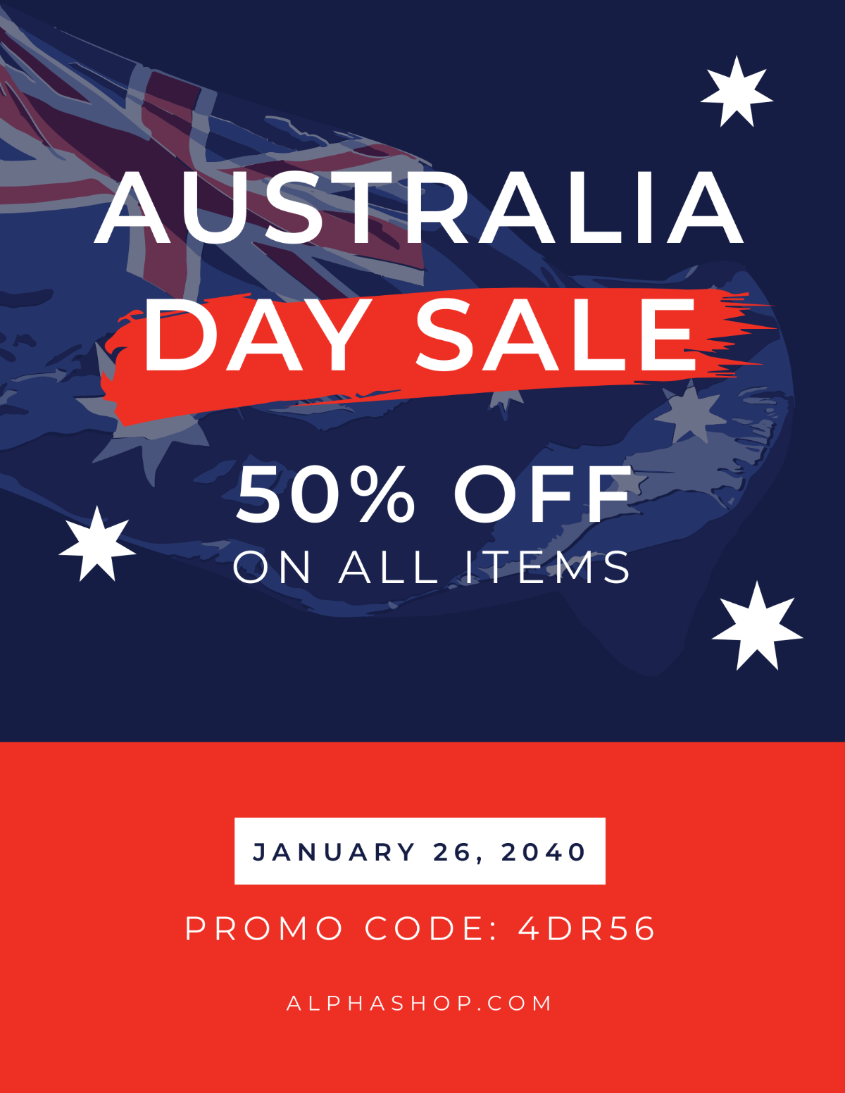Australia Day Sale Promotion Flyer Template