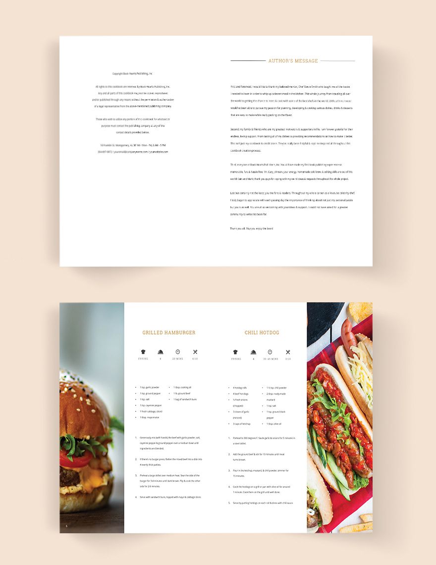 Fundraiser Cookbook Template in Pages InDesign Publisher Word PSD