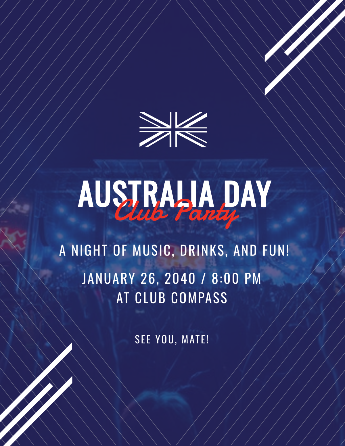 Australia Day Club Flyer Template