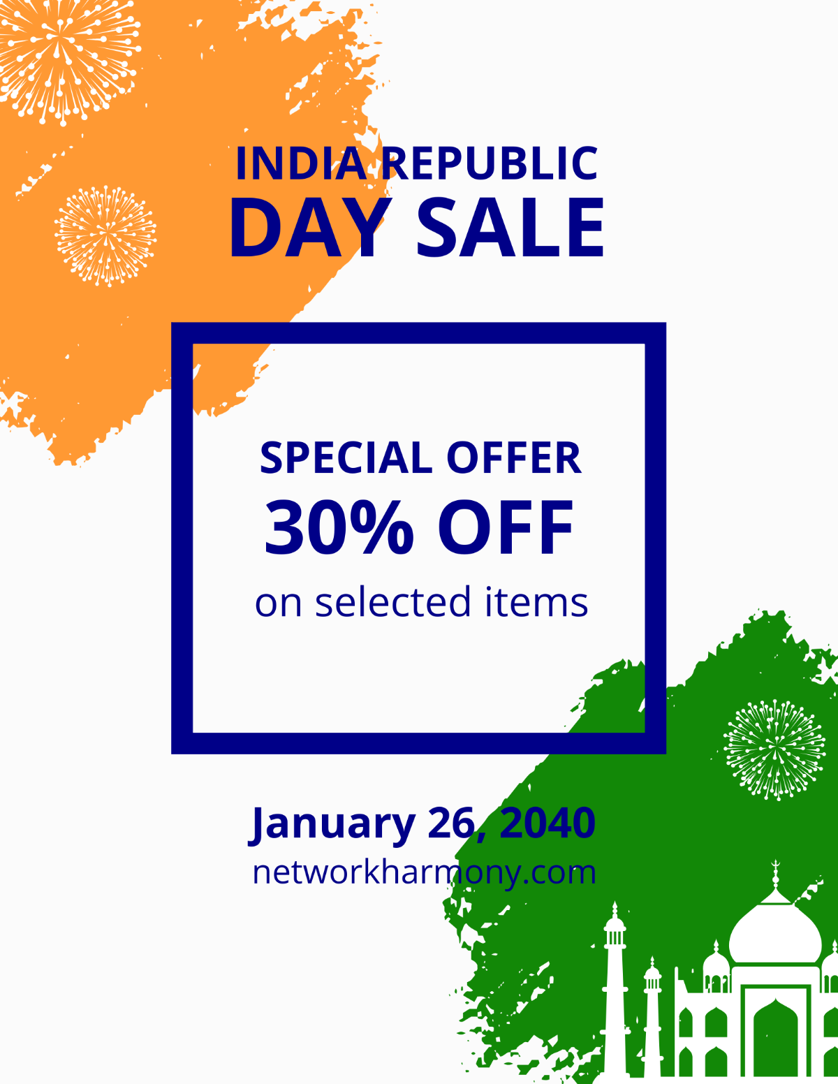 India republic day sale Flyer