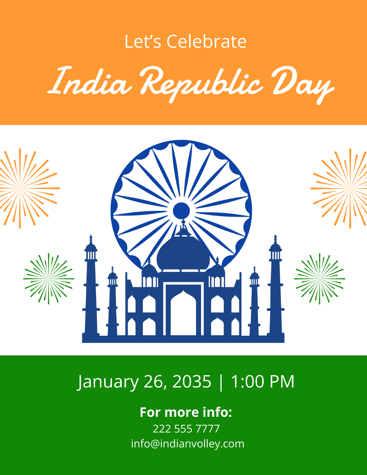 India Republic Day Event Flyer