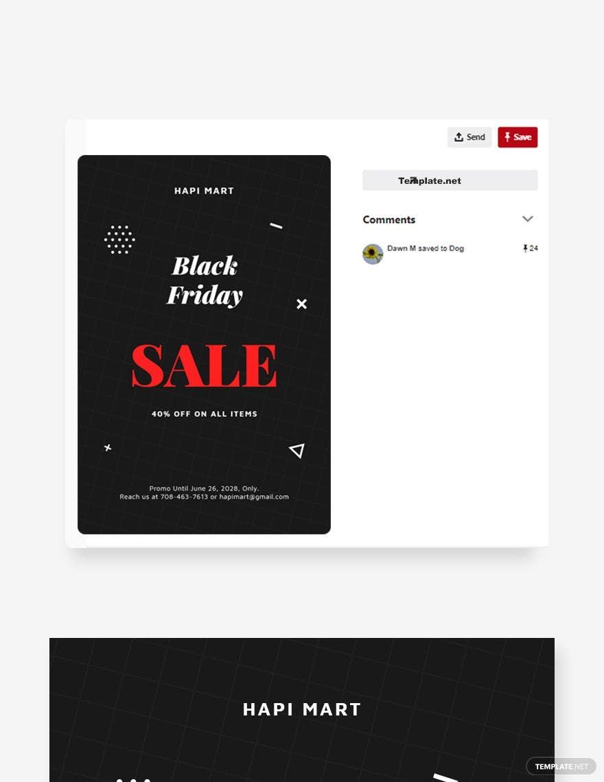 Black Friday Sale Pinterest Pin Template