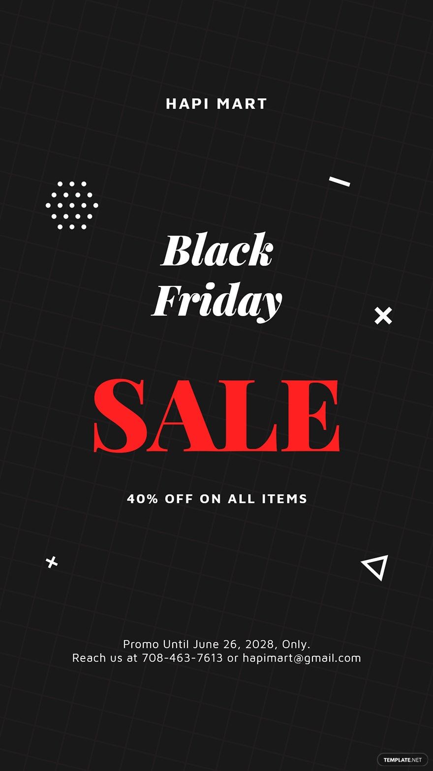 Black Friday Sale Whatsapp image Template in PSD