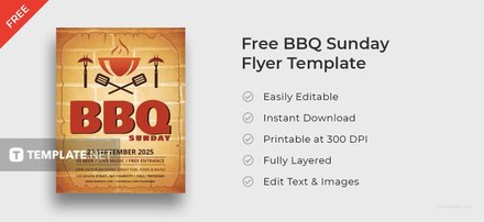 Free Summer Party BBQ Flyer Template in Adobe Photoshop, Illustrator ...