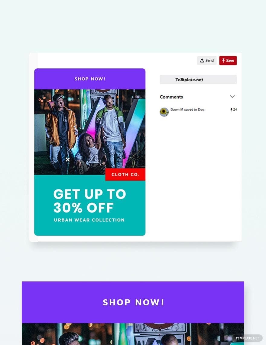 Holiday Off Sale Pinterest Pin Template in PSD