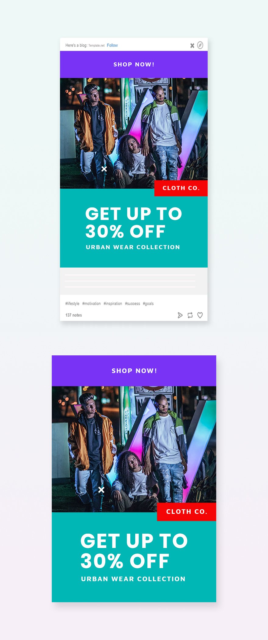 Holiday Off Sale Tumblr Post Template PSD Template net