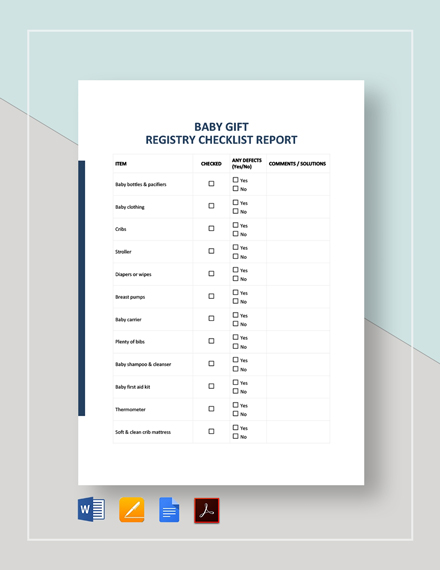 Baby Shower Checklist Template - Word (DOC) | Google Docs ...