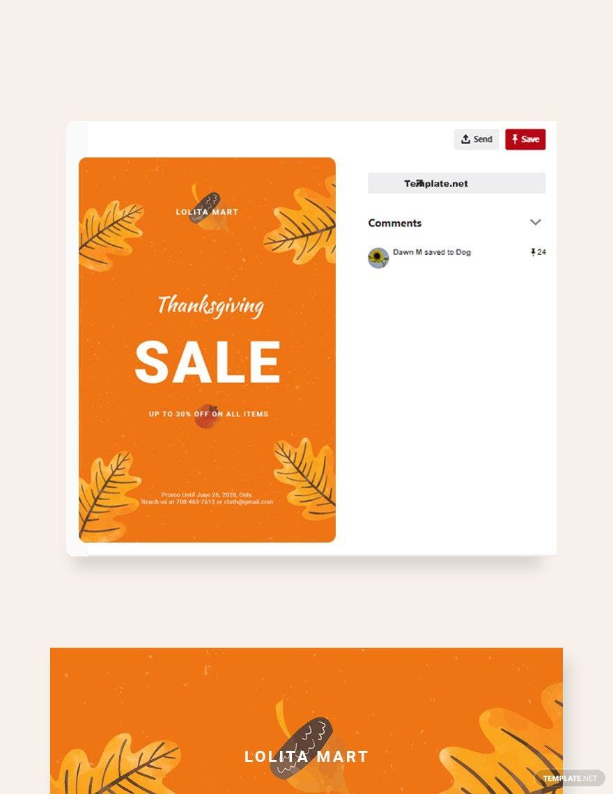 Free Holiday Special Sale Pinterest Pin Template in PSD
