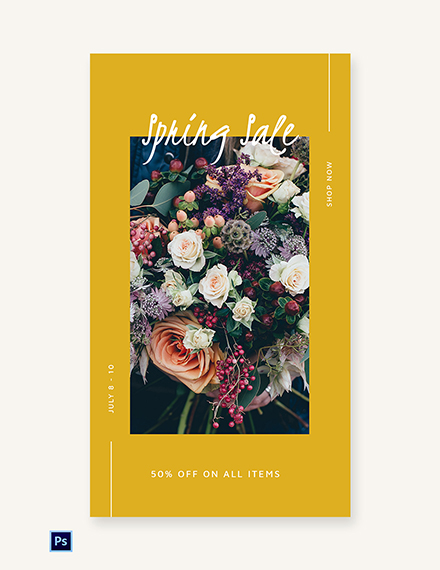 Free Spring Sale Whatsapp Image Template