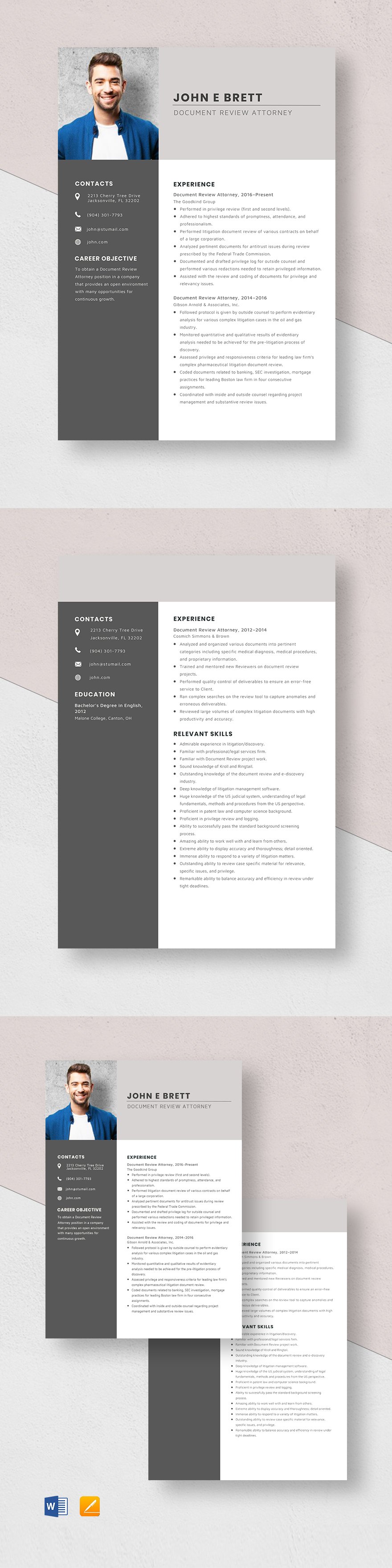 document-review-attorney-resume-template-word-apple-pages-template