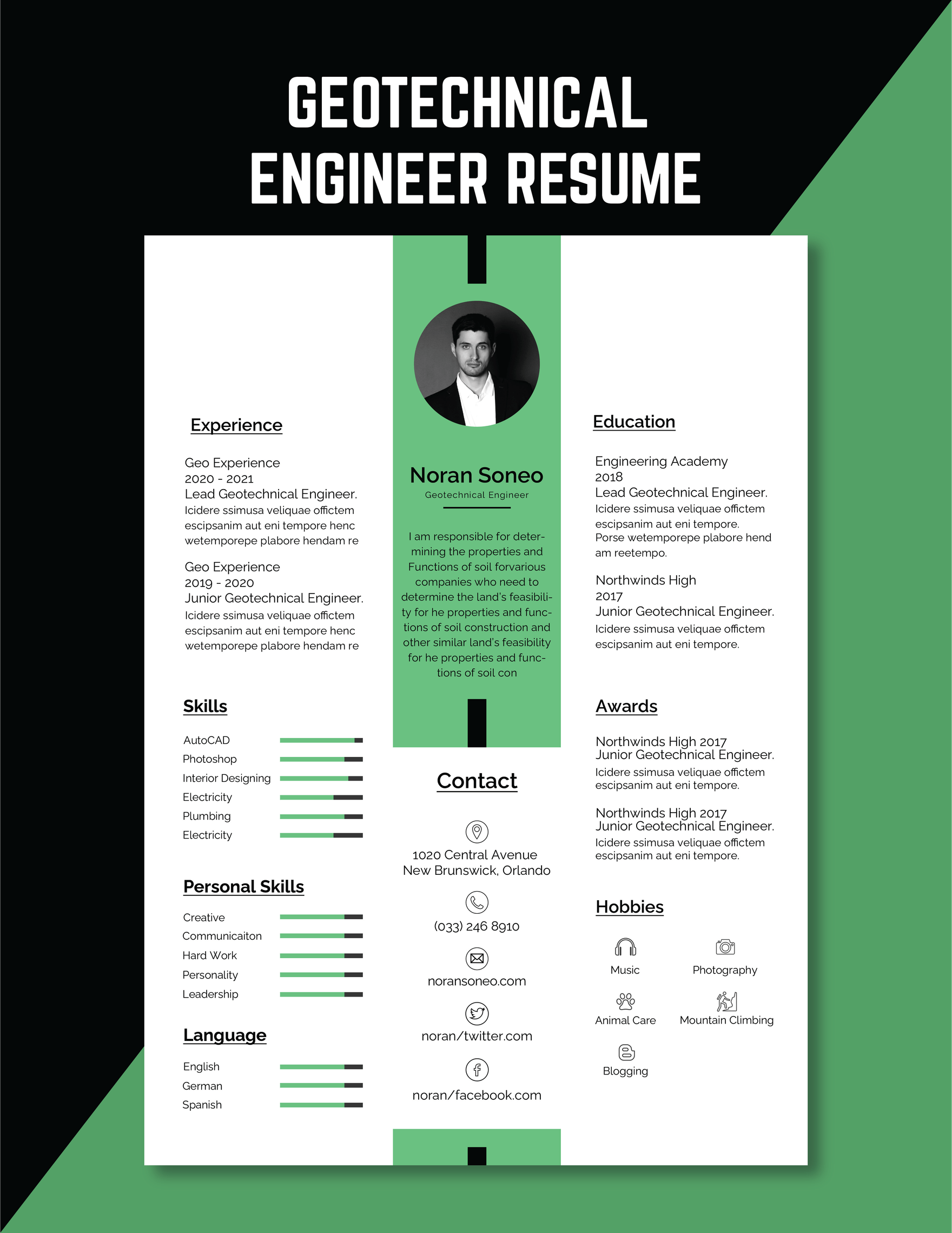 Geotechnical Engineer Resume