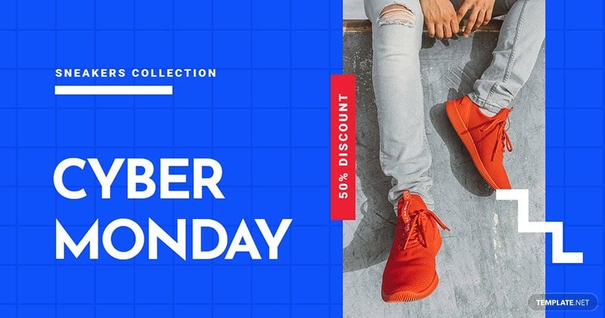Cyber Monday Discount Sale Facebook Post Template