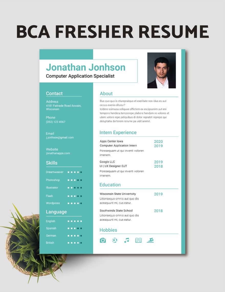 Editable Fresher Resume Templates In PSD To Download