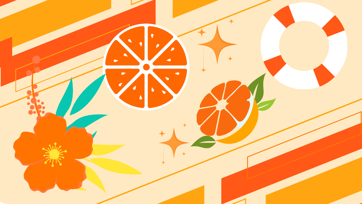 Orange Summer Background Template