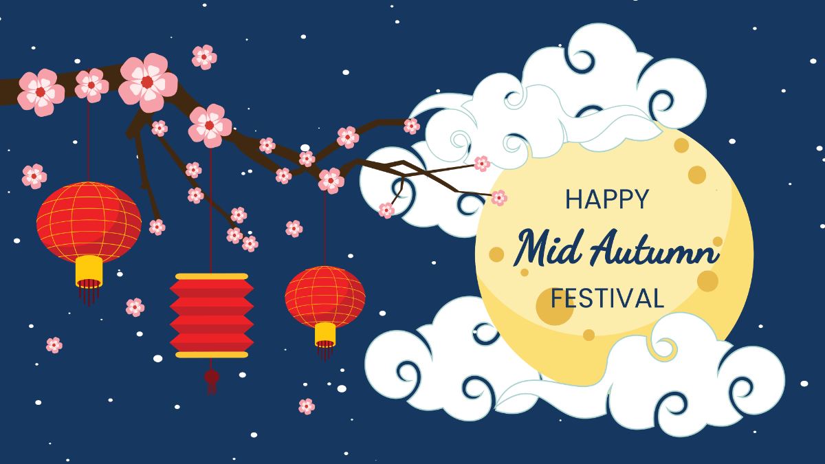 Floral Mid-Autumn Festival Background Template