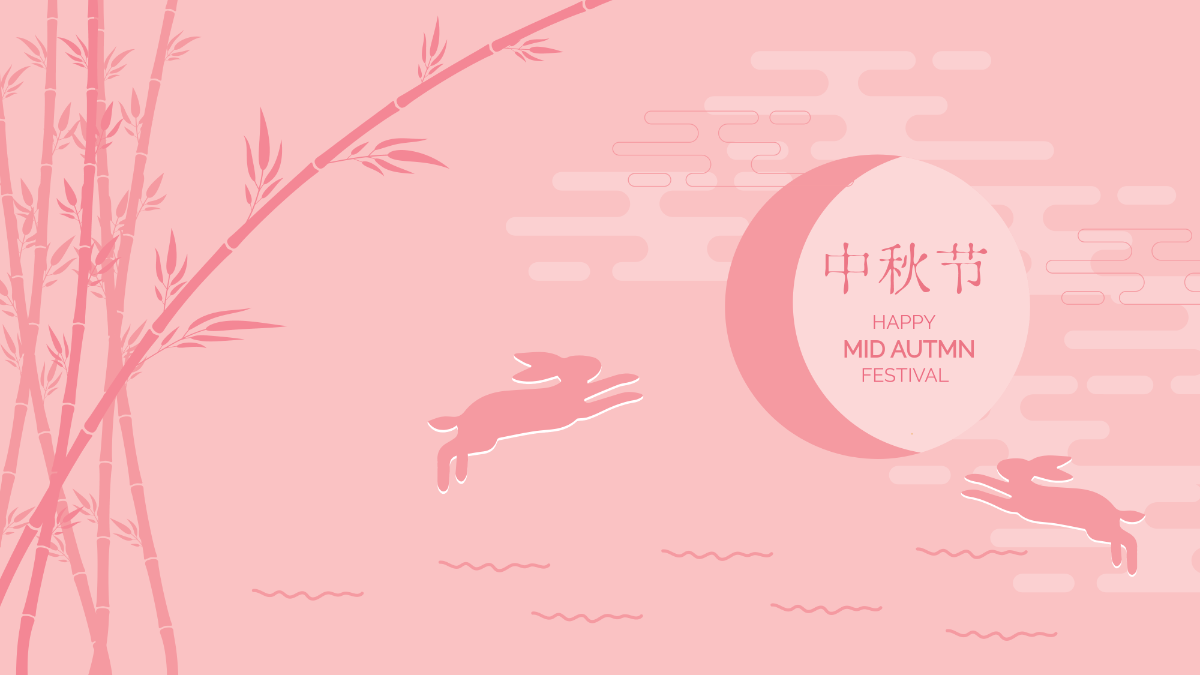 Pink Mid-Autumn Festival Background Template