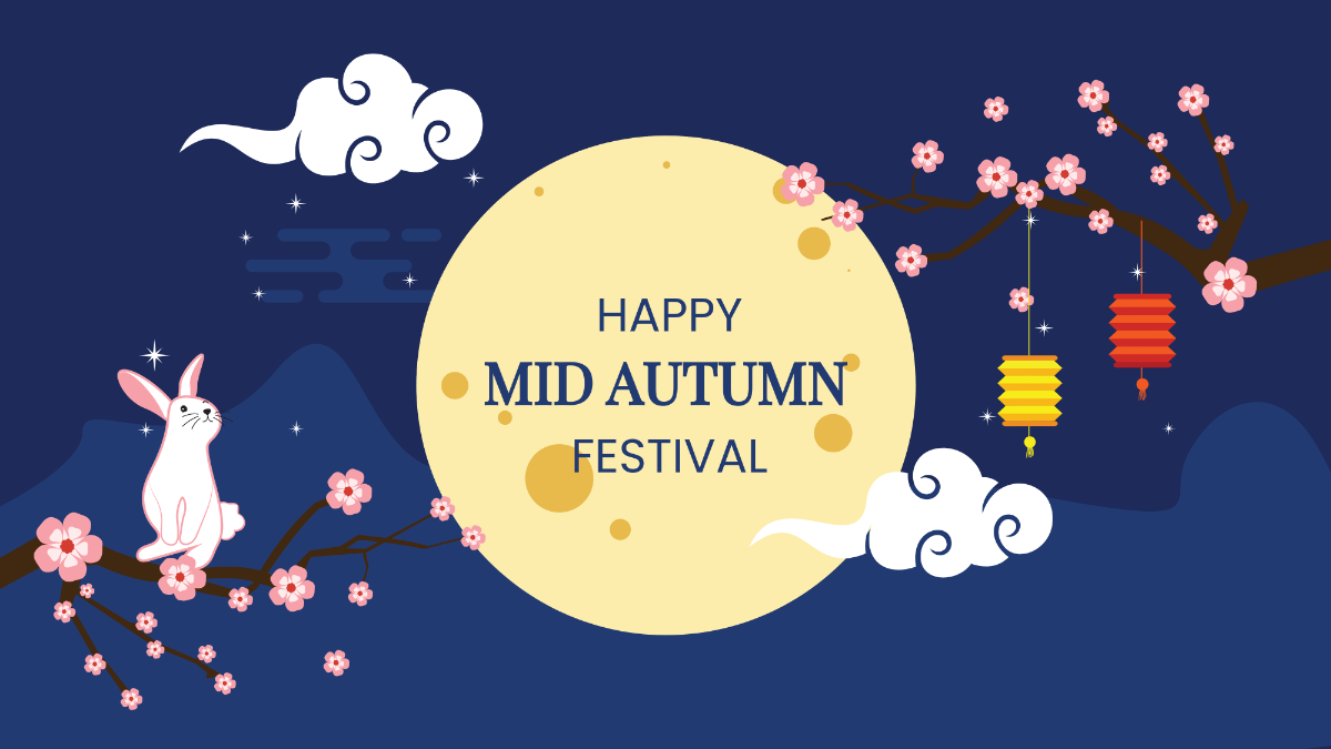 Colorful Mid-Autumn Festival Background Template
