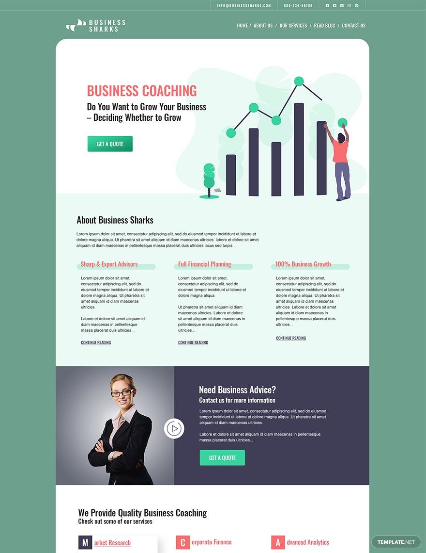 Business Coaching WordPress Theme/Template