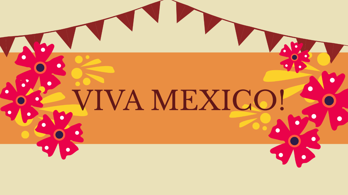 Mexican Independence Day Banner Background Template