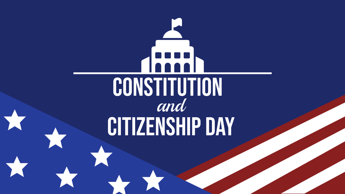 Free Constitution and Citizenship Day Background Template