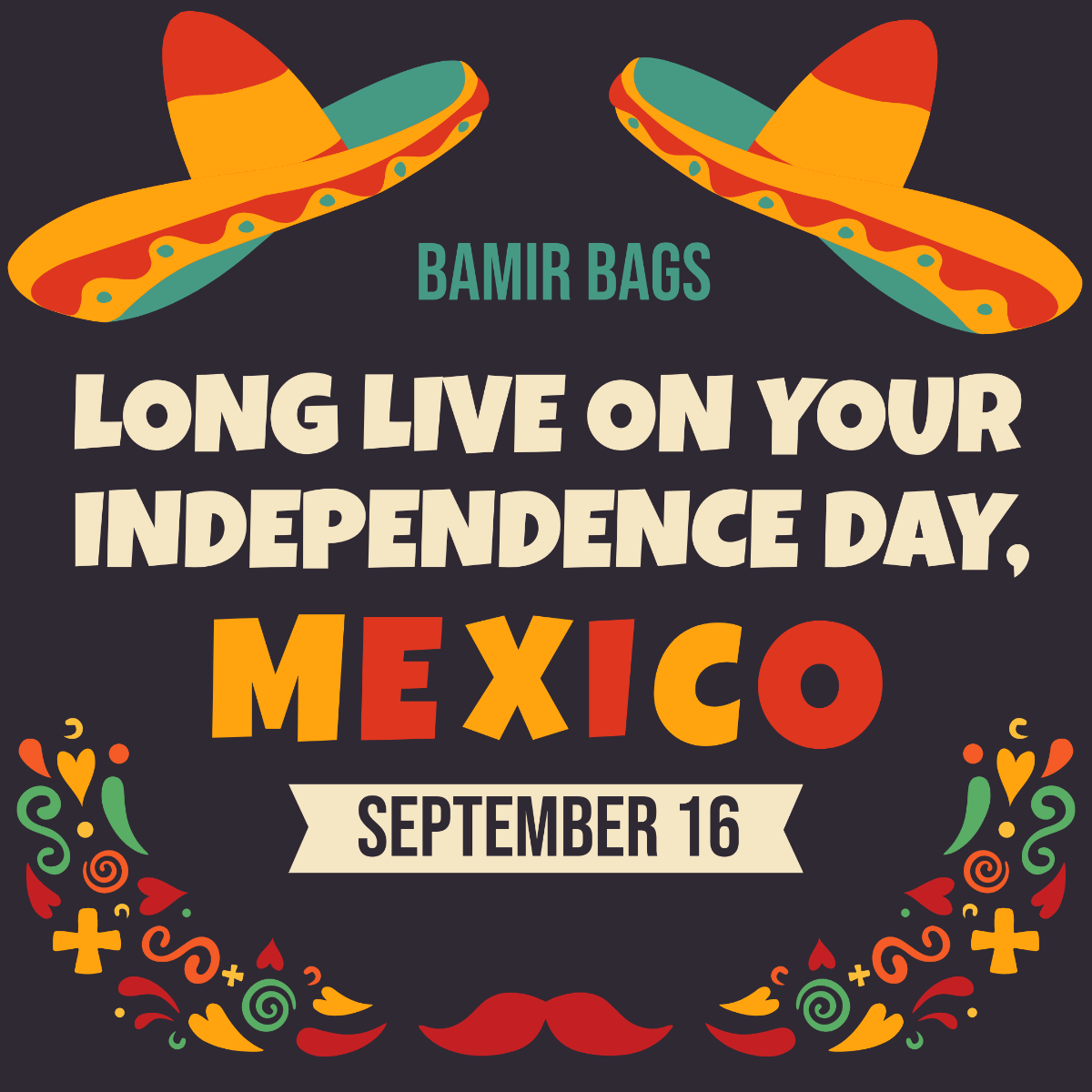 Mexican Independence Day Instagram Ads Template